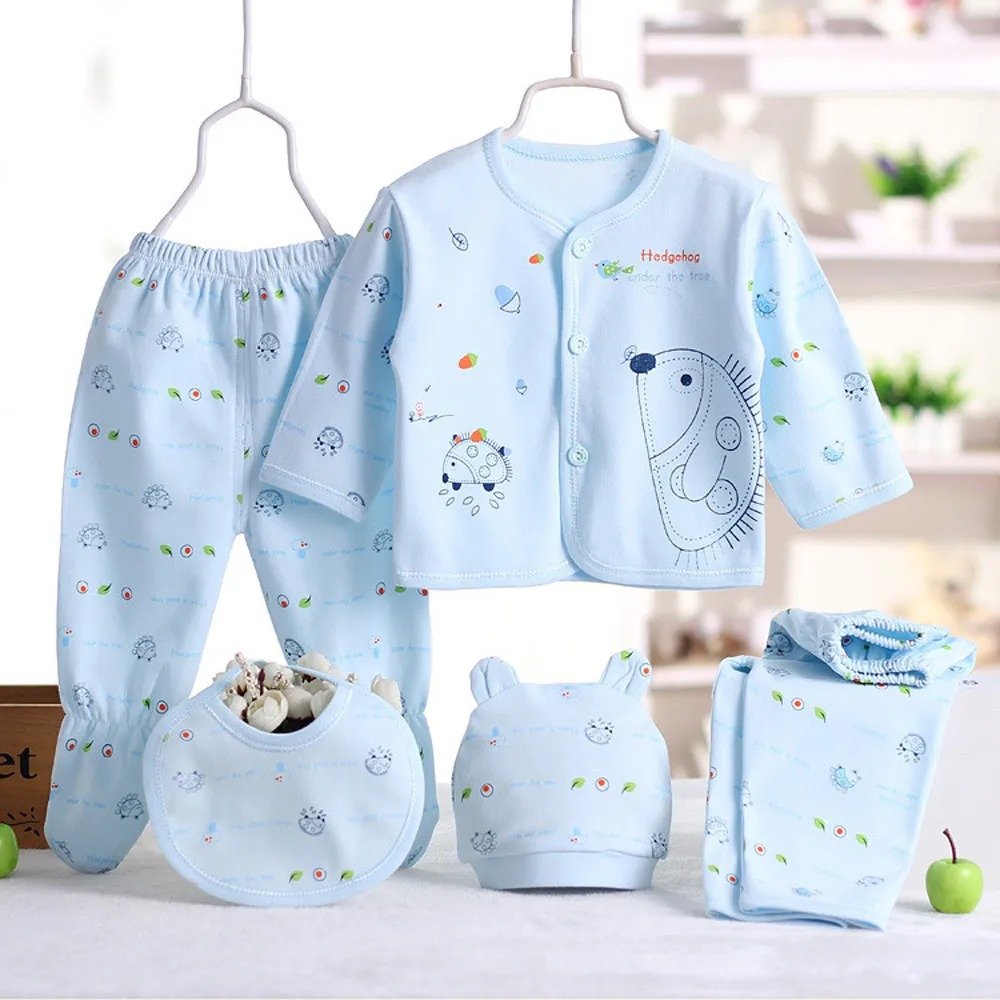 5pcs Newborn Baby Boys Long Sleeve