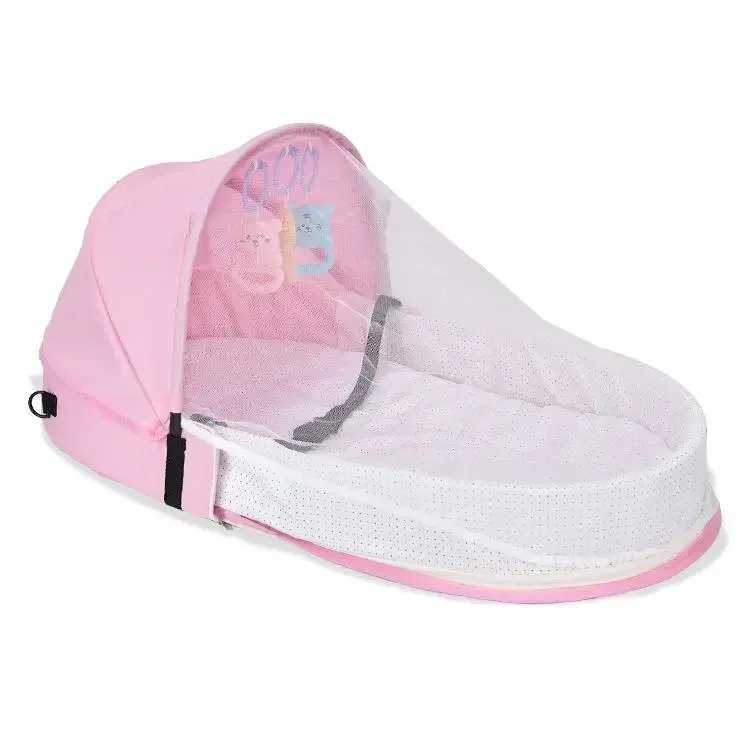 Portable Newborn Baby Anti-stress Crib Middle Bed Baby Bassinet